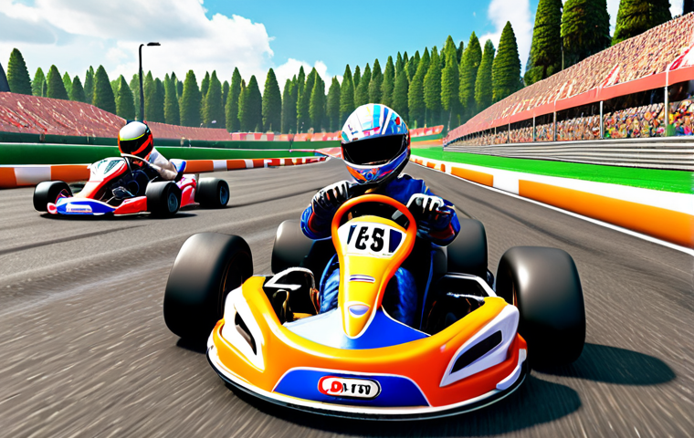 ** A vibrant scene of Kart Rider game with new tracks and vehicles, focusing on exciting racing action and updated graphics.
**