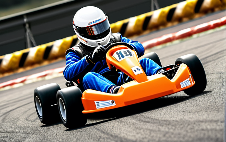 ** A racing kart with unique abilities, speeding during a Kart Rider race.
**