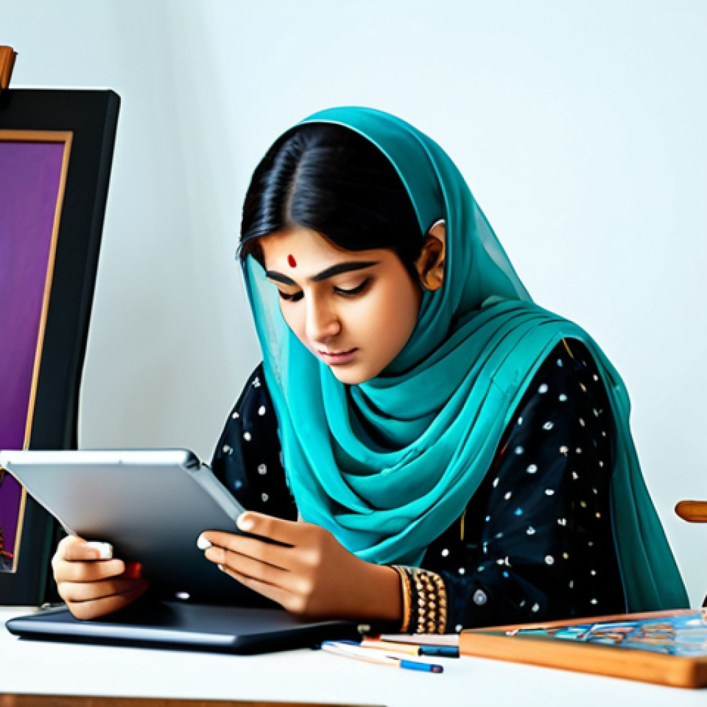 **

"A young artist fully clothed in modest traditional Pakistani dress, passionately sketching a KartRider character on a digital tablet, surrounded by colorful artwork inspired by the game, in a brightly lit studio, appropriate attire, safe for work, perfect anatomy, natural proportions, professional digital art, high quality, family-friendly"

**