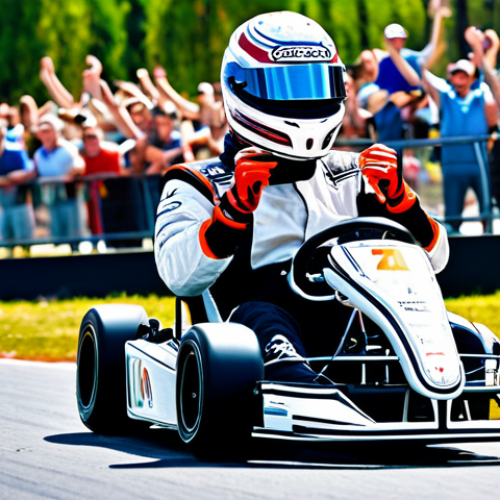Home 3 카트라이더 초보 유저 친화적 팁 - **
"A professional race car driver, fully clothed in a modern racing suit, wearing a helmet, sittin...