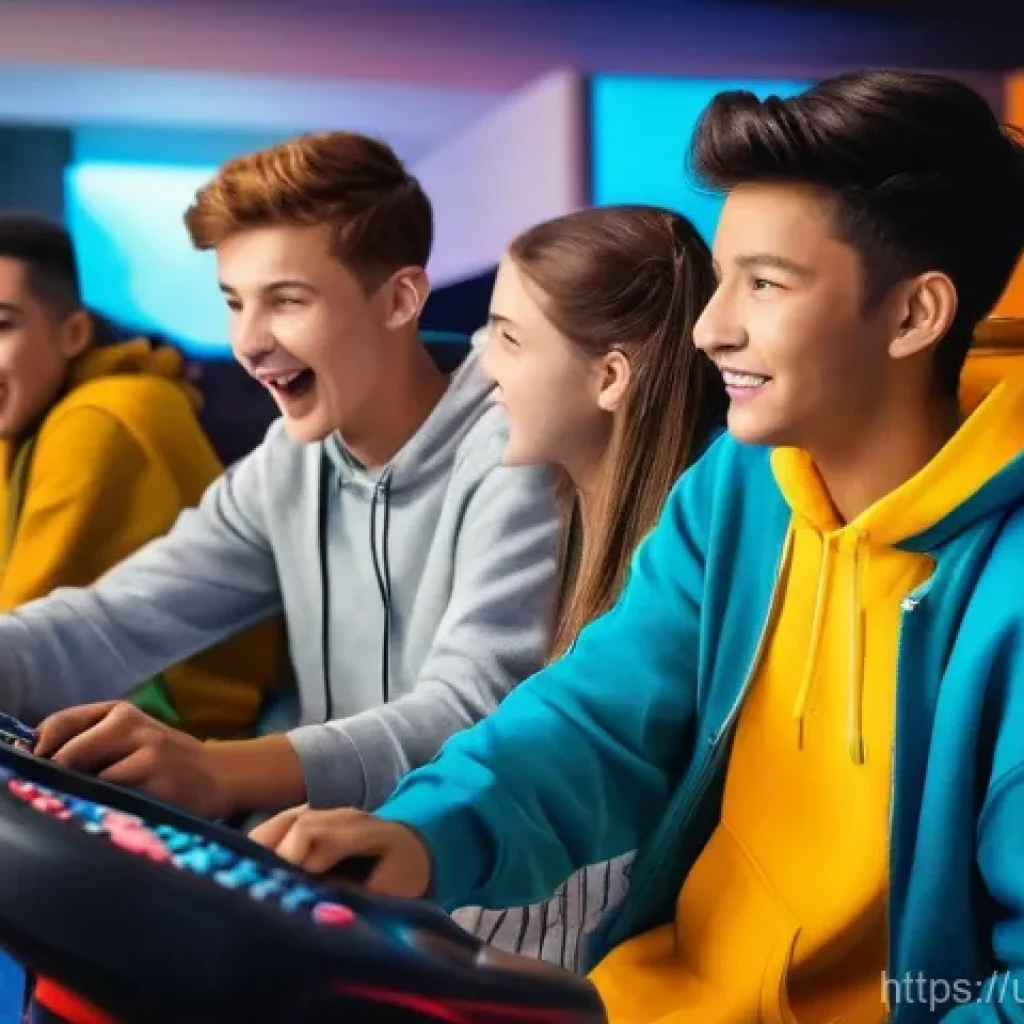 카트라이더 이벤트 참여 방법 - **Prompt:** A vibrant, cheerful image of a diverse group of teenagers (ages 15-18, male and female) ...