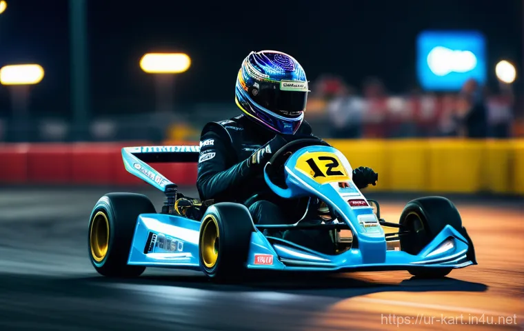 카트라이더 경쟁전과 일반전 비교 - **Prompt: Ranked Mode - High Stakes Race**
"A highly detailed, dynamic shot of a skilled KartRid...