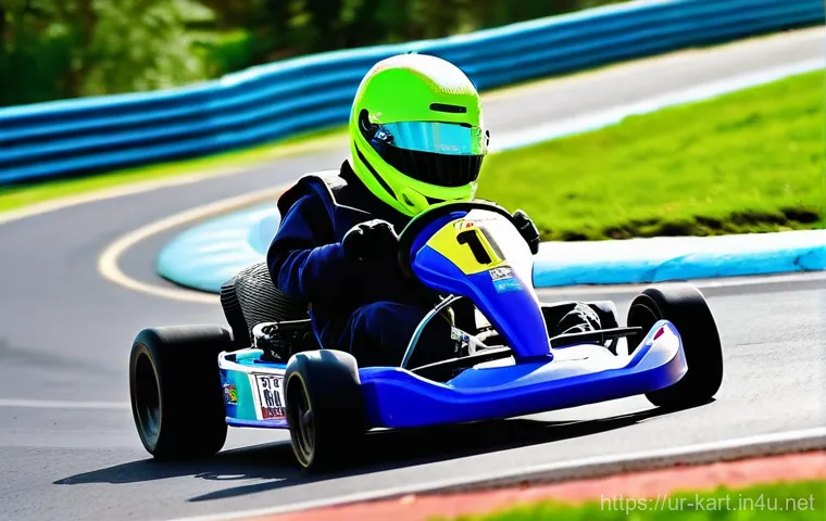 카트라이더 신규 유저 위한 FAQ - **Subject:** A determined, youthful racer, wearing a comfortable, brightly colored racing suit that ...