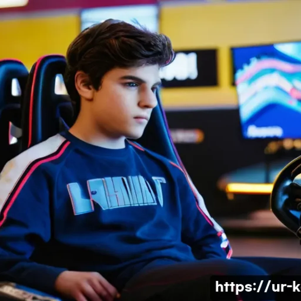 카트라이더 신규 유저 적응 시간 - **Prompt: The Rookie's First Race**
"A young person, around 15-16 years old, sits intently in a ...