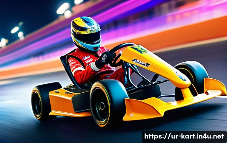 카트라이더 공식 가이드북 내용 - **Prompt:** "A vibrant, action-packed kart racing scene featuring a youthful male racer in his late ...
